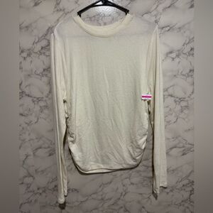 NEW Madewell Cream Long Sleeve Tee XXL
